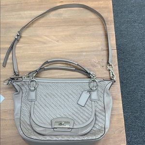 Coach Kristin taupe crossbody bag